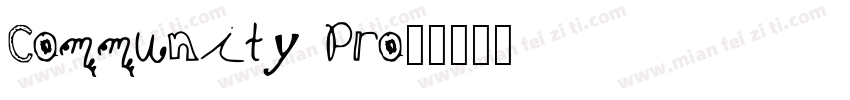 Community Pro字体转换